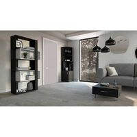 Combo Mesa de Centro + Bar Esquinero + Biblioteca TuHome Beijing Coñac Blanco