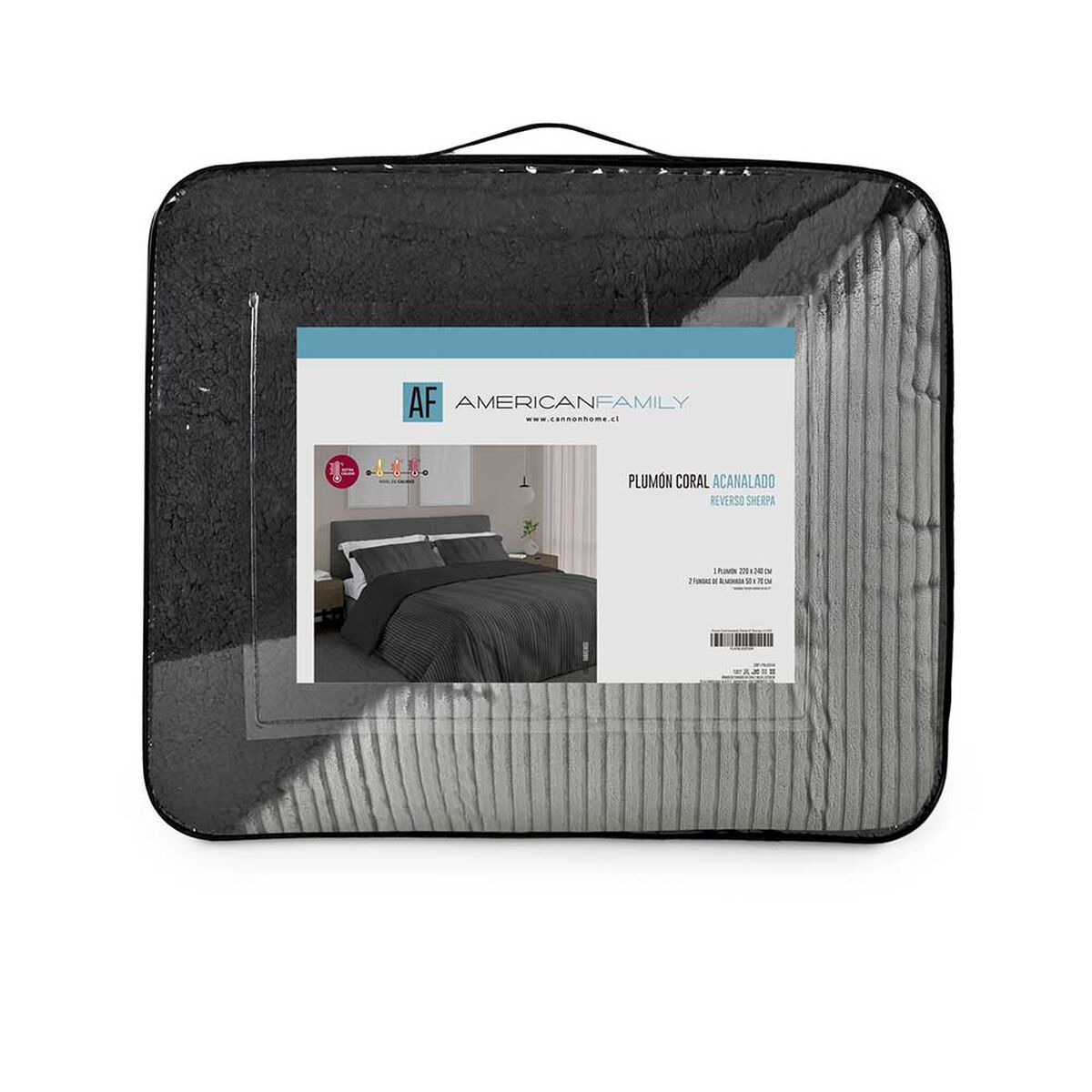 Plum&oacute;n American Family 1,5 Plazas Marengo Gris