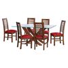 Juego de Comedor Latam Home Alicante 6 Sillas Rojo
