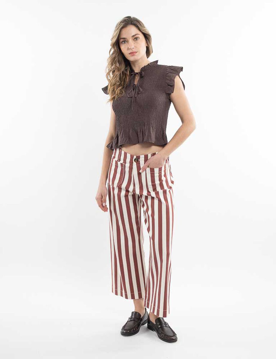 Pantal&oacute;n Rayas Culotte Mujer Zibel
