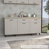 Mueble de Cocina Inferior TuHome Gante 2 Puertas 2 Cajones Rovere Niebla