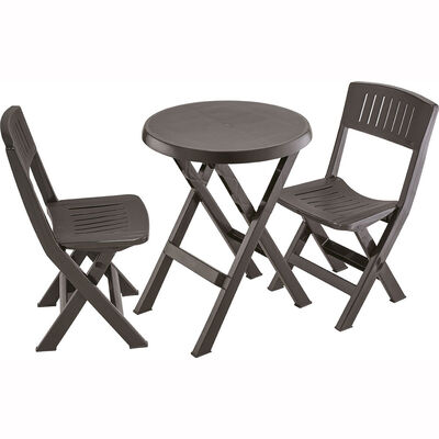 Set de Terraza Rimax Plegable 2 Sillas Wengue