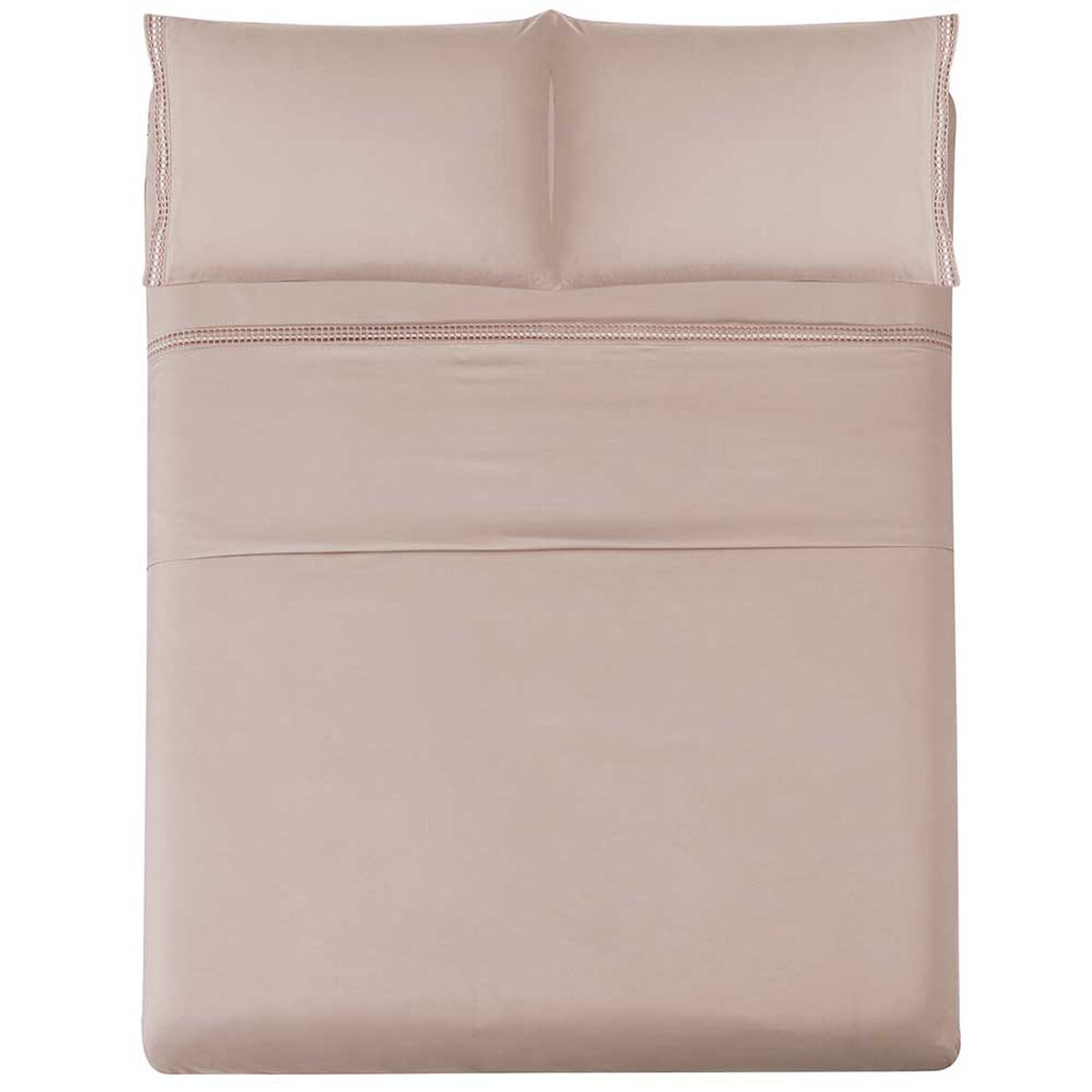 Juego de S&aacute;banas Illusions King Bordada Rosa