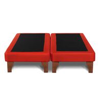 Base Europea Dividida Latam Home 2 Plazas Zen PU Rojo