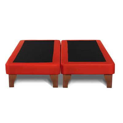 Base Europea Dividida Latam Home 2 Plazas Zen PU Rojo