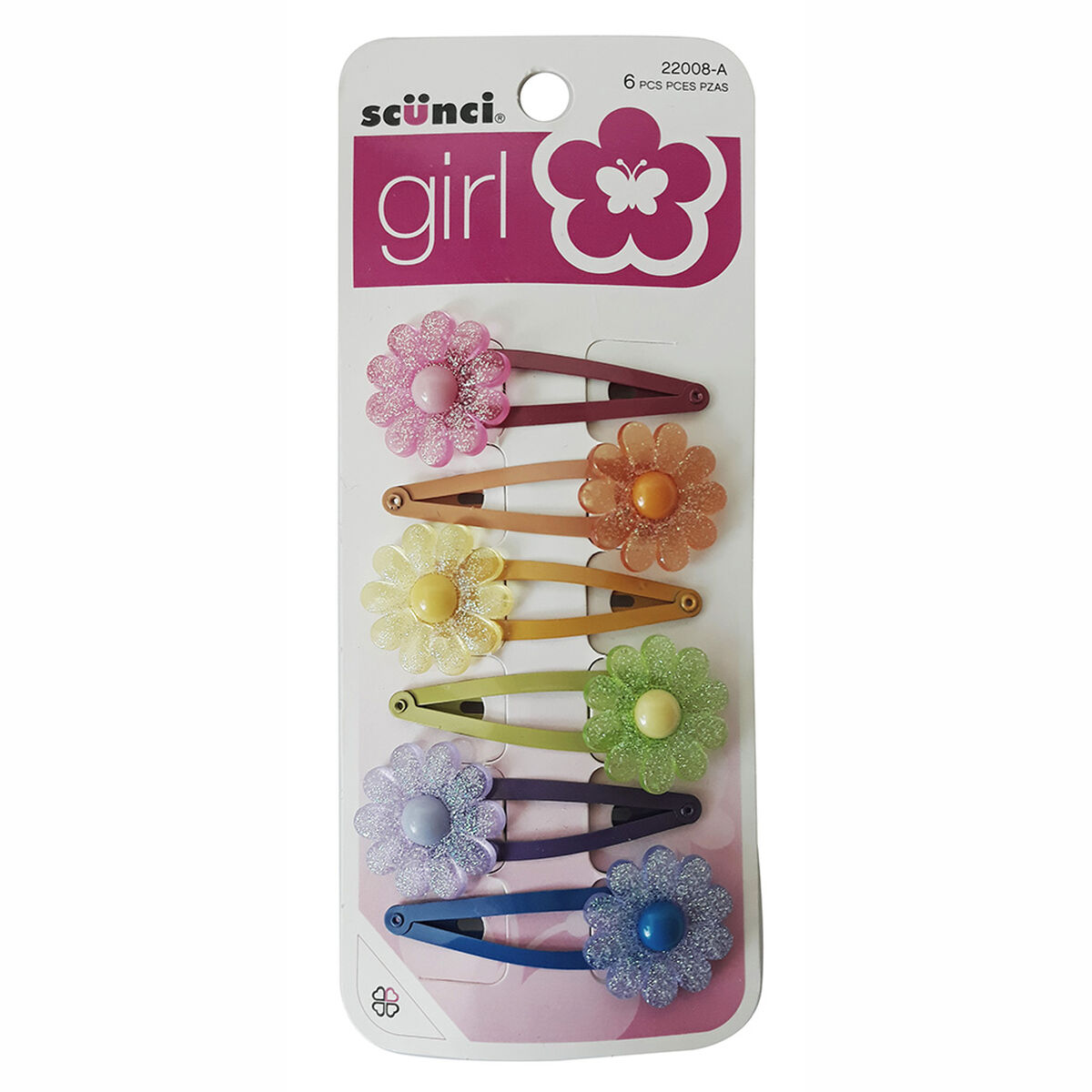 Set Trabas a Presión Niña Flor, 6 Piezas