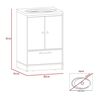 Mueble Lavamanos TuHome Bath Bi Color 2 Puertas 1 Caj&oacute;n Duna Blanco