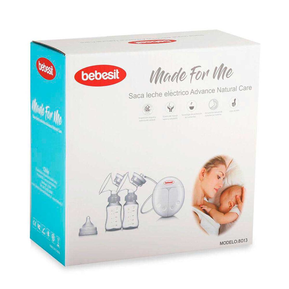 Extractor de Leche El&eacute;ctrico Doble Advance Natural Care Bebesit