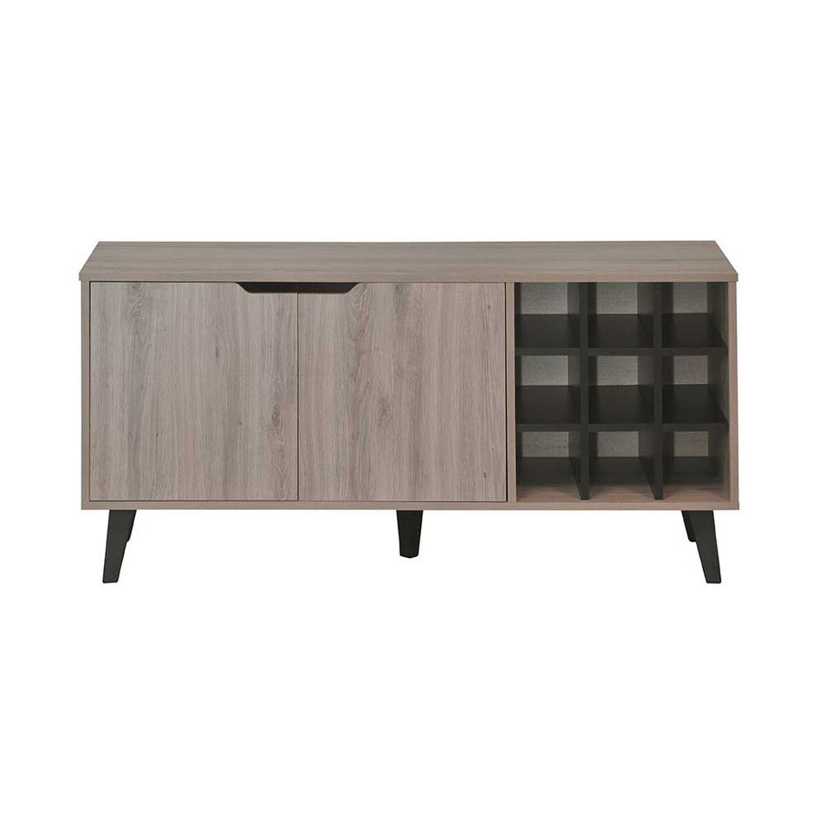 Rack TV Mobikit Kazan Hasta 50" Roble Santana Negro