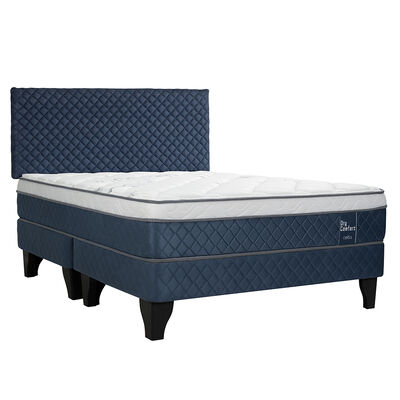 Cama Europea Celta Base Dividida 2 Plazas Dry Comfort + Respaldo
