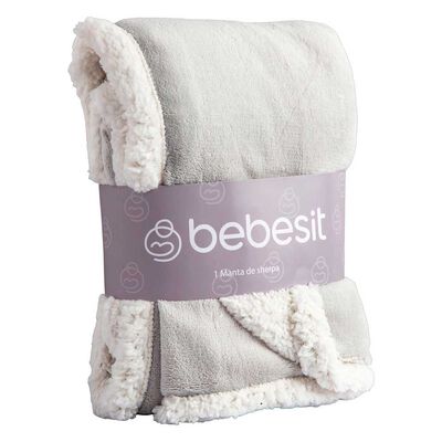 Manta Sherpa Gris Bebesit