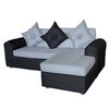 Sof&aacute; Modular Muebles MYM Marcia 4 Cuerpos Negro Gris