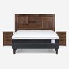 Cama Europea Rosen 2 Plazas Dolce + Respaldo + 2 Veladores