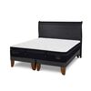Cama Europea CIC Base Dividida King S&uacute;per Premium + Respaldo Miro Negro