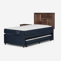 Diván Rosen 1,5 Plazas Upline + Respaldo + Velador Dolce