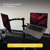 Soporte de Escritorio Levo Brazo Doble Monitor Negro