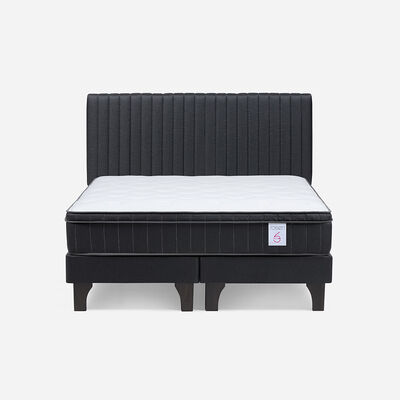Cama Europea Rosen 2 Plazas New Style 6 Plus + Respaldo Lucio