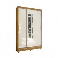 Closet Di Poretti Bahamas 3 Puertas 2 Cajones Café y Blanco