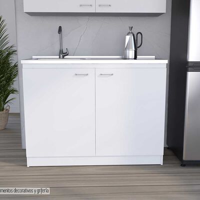 Mueble de Cocina Inferior TuHome Napoles 2 Puertas Blanco
