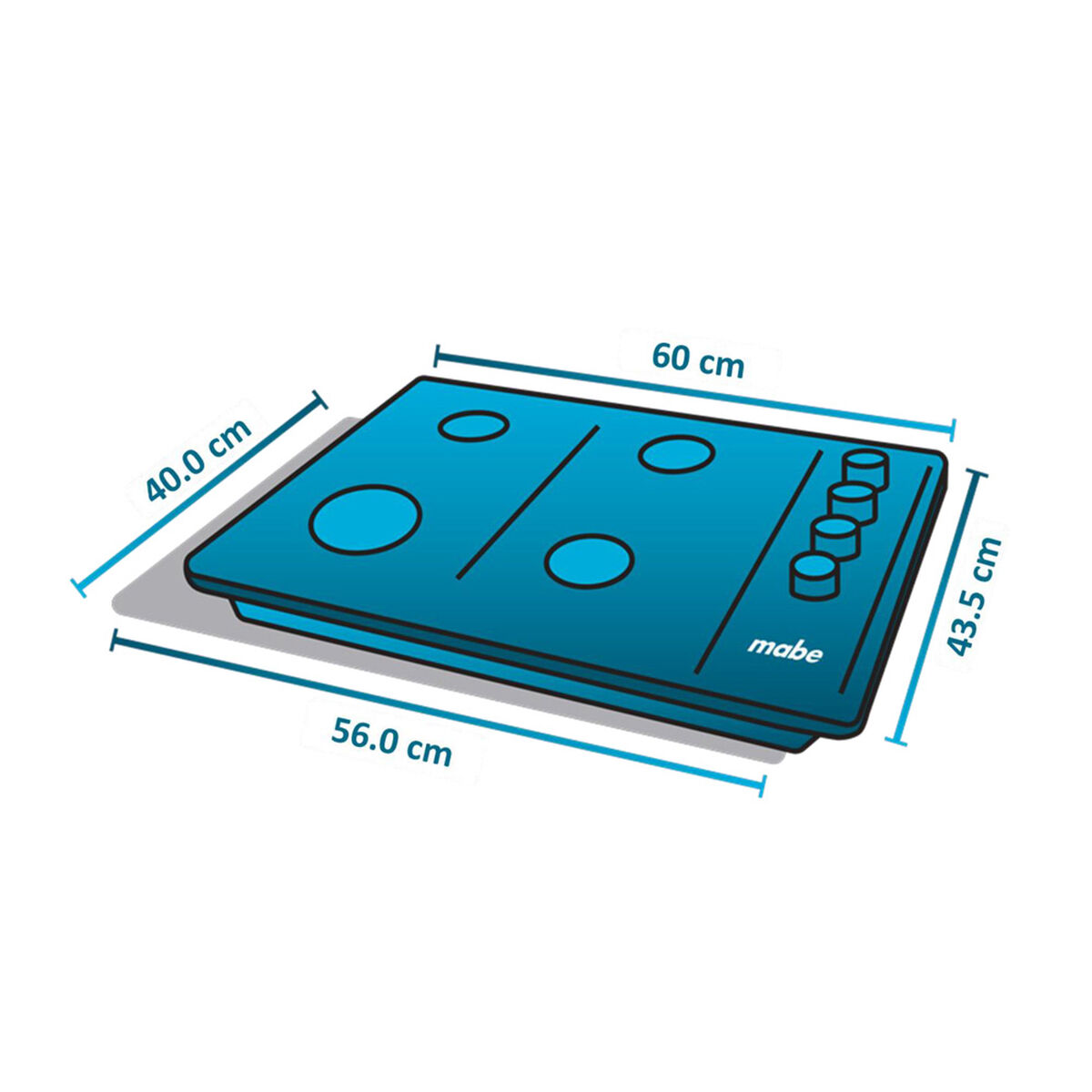 Kit Empotrable Mabe Encimera CMG6044SD-1CL + Campana CM6045XV0