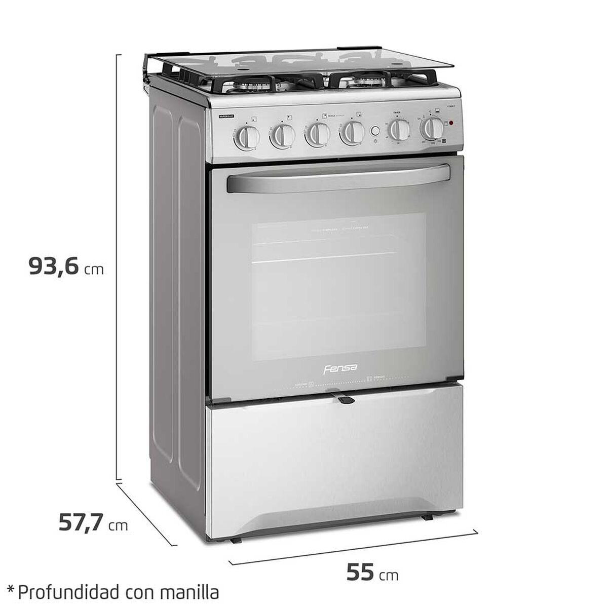 Cocina a Gas Fensa F 2808 T 4 Quemadores