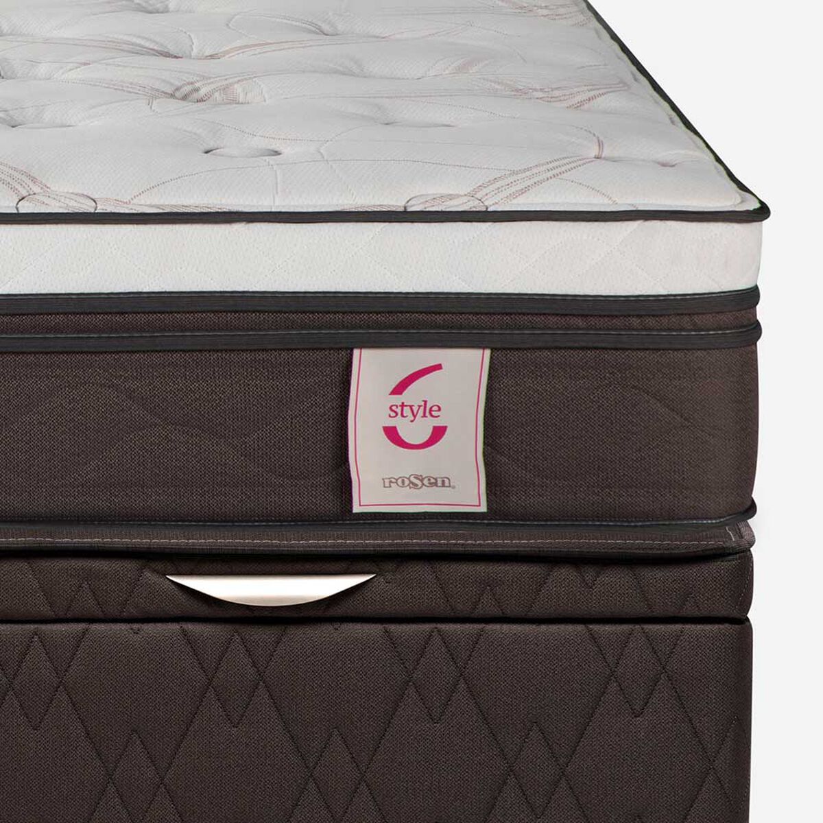 Boxet Rosen 2 Plazas New Style 6 + Respaldo + 2 Veladores Ferrara
