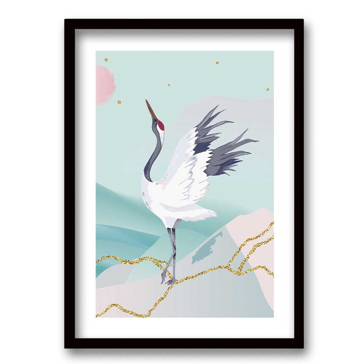 Cuadro Decorativo Retela Acuarela Swan 50 x 35 cm