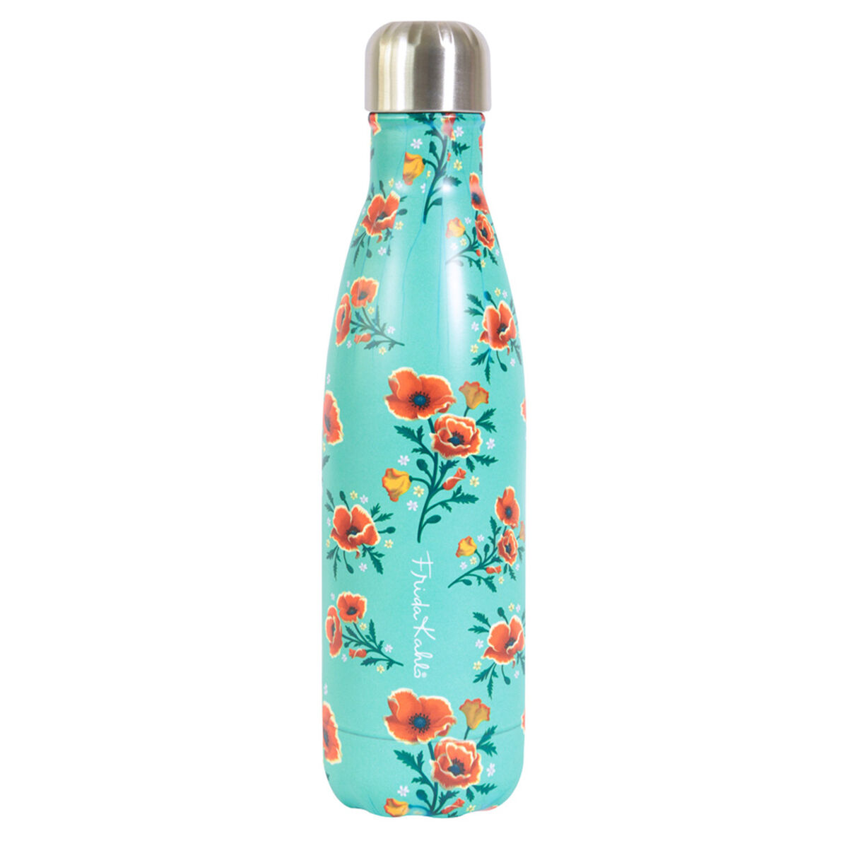 Botella Frida Khalo celeste