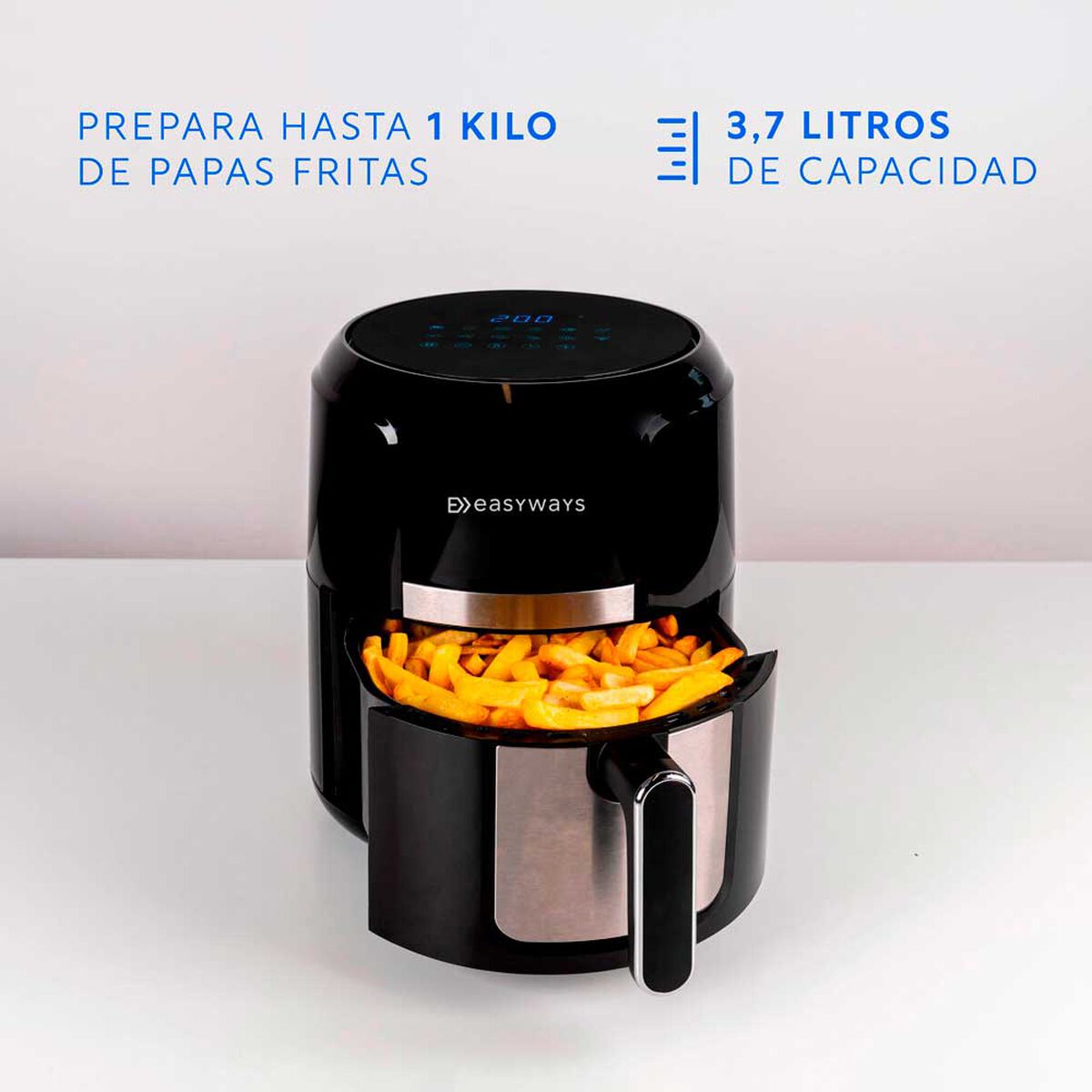 Freidora de Aire  Easyways Air fryer multitouch 3,7 lts.