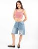 Polera Tartán Crop Sin Mangas Mujer Icono