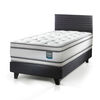 Cama Europea Flex 1,5 Plazas Majesty + Respaldo Modern Grafito
