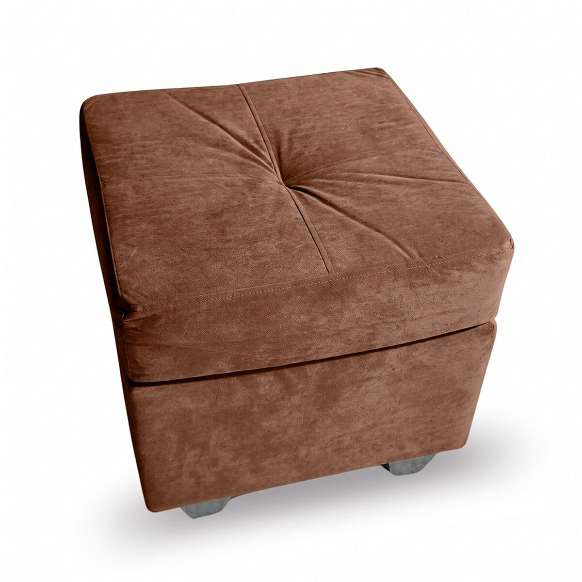 Sof&aacute; Muebles MPR Boston 3 Cuerpos + 2 Pouf Caf&eacute;