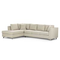 Sofá Seccional Izquierdo Rosen Carter 3-1 Cuerpos Beige