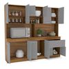 Mueble de Cocina Vekkahome Buck 1 Cajón 12 Puertas Gris