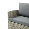 Juego de Terraza Vekkahome Hades Sofá Seccional 6 Cuerpos + Dos Pouf Gris