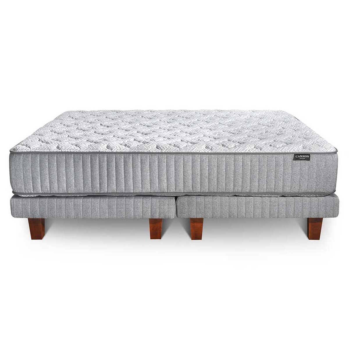 Juegos de Dormitorio Cama Europea Cannon Hybrid Visco 2 Plazas + 2 Almohadas