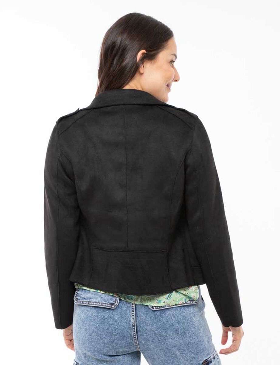 Chaqueta Biker Suede Mujer Zibel