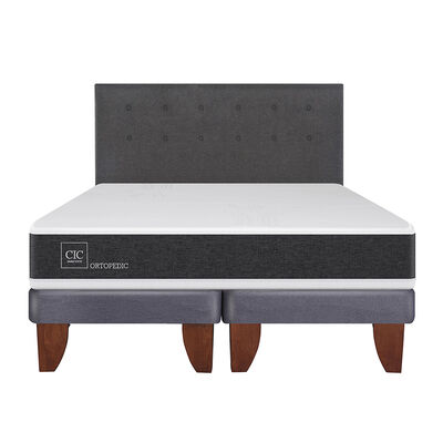 Imagen 1 del producto Cama Europea CIC 2 Plazas  Ortopedic + Respaldo Eufrates