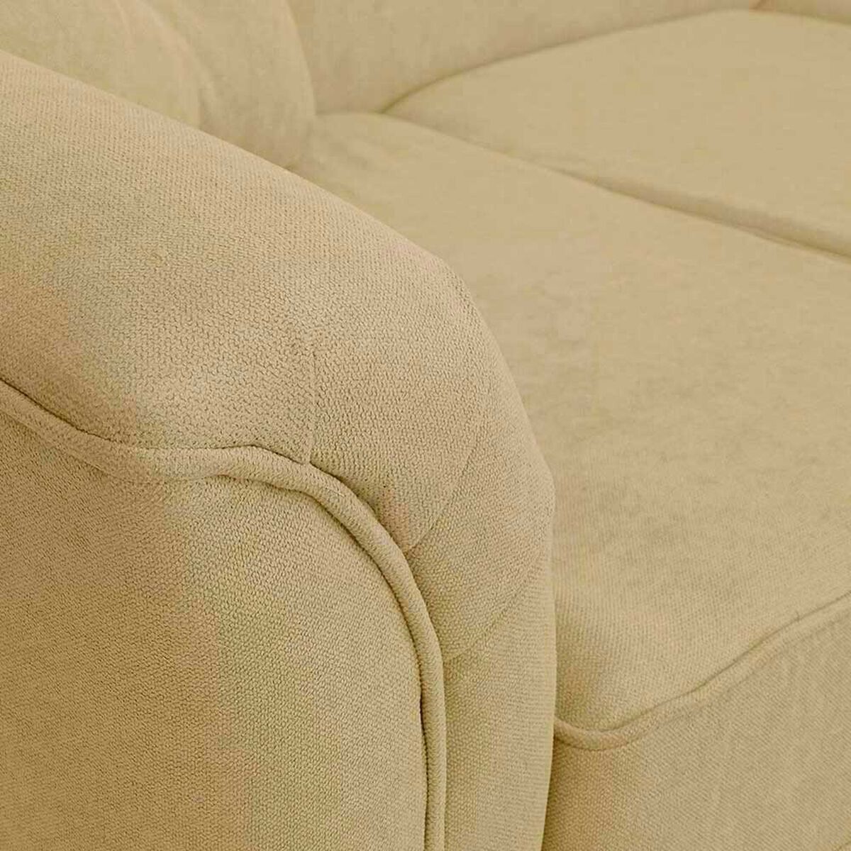 Sof&aacute; Elegant Detail Oregon  3 Cuerpos Tela Beige