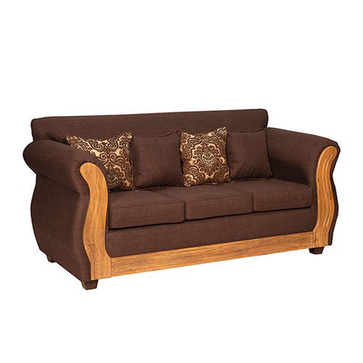 Sofá Essenza David 3 Cuerpos Café