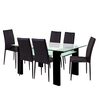 Juego de Comedor Universal Market Kansas Negro Negro 6 Sillas