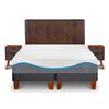 Cama Europea CIC Base Dividida King Alaska + Respaldo + 2 Veladores