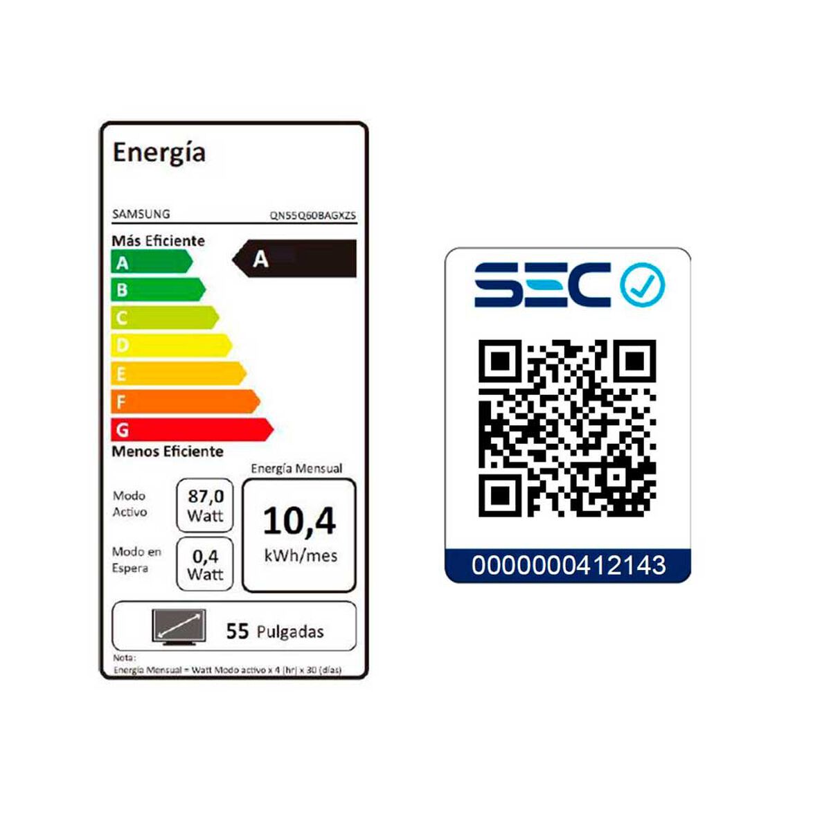 QLED 55" Samsung QN55Q60BAGX Smart TV 4K UHD 2022