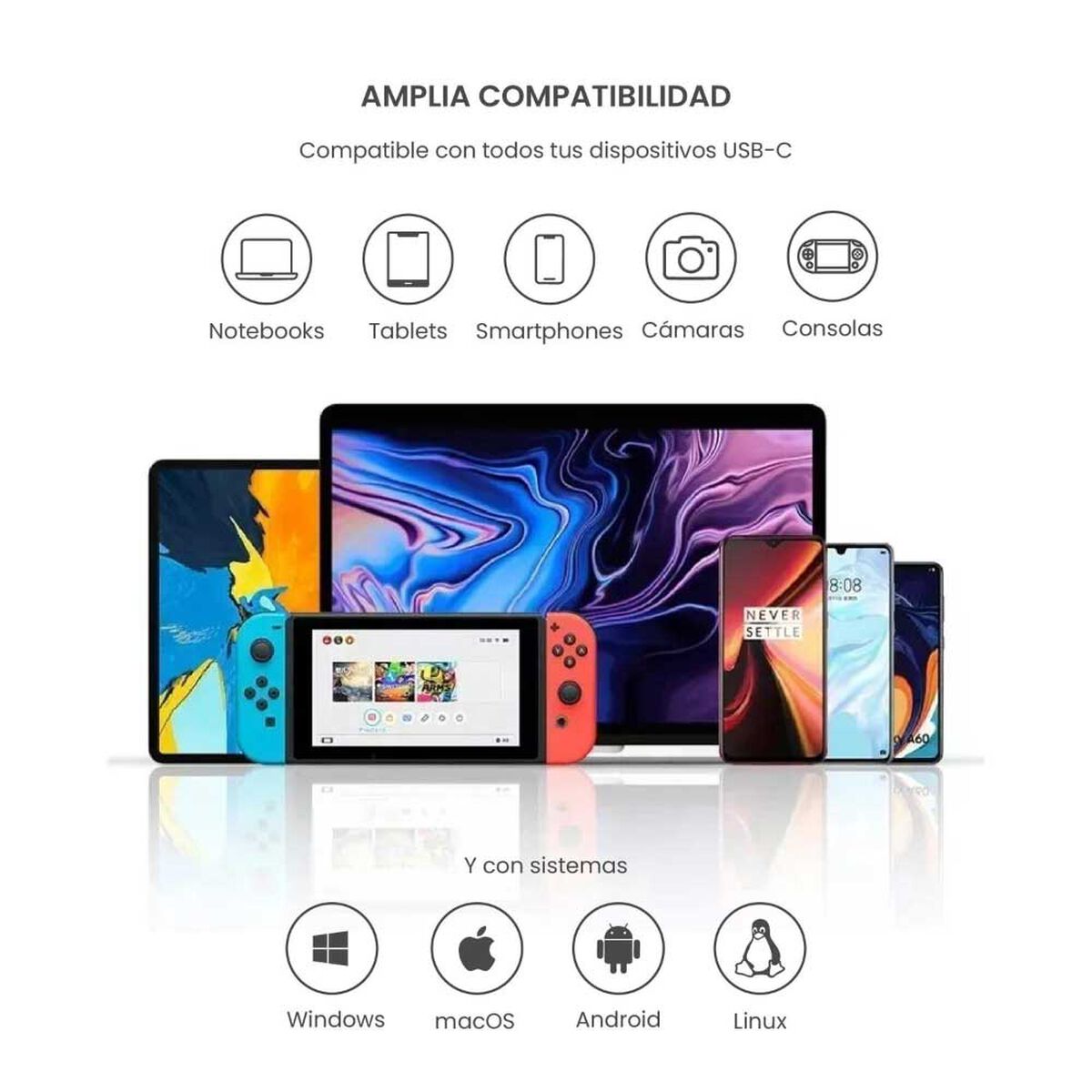 Adaptador Multipuerto Levo Hub 5 en 1