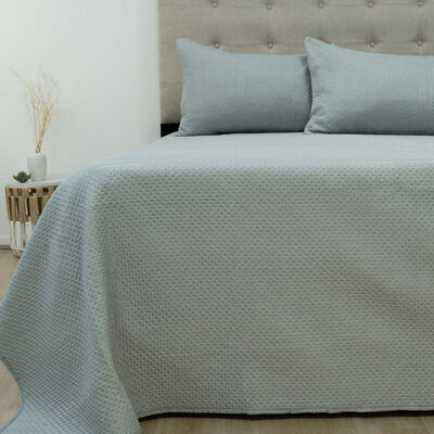 Quilt Doral Boston Lumina 2 Plazas Gris