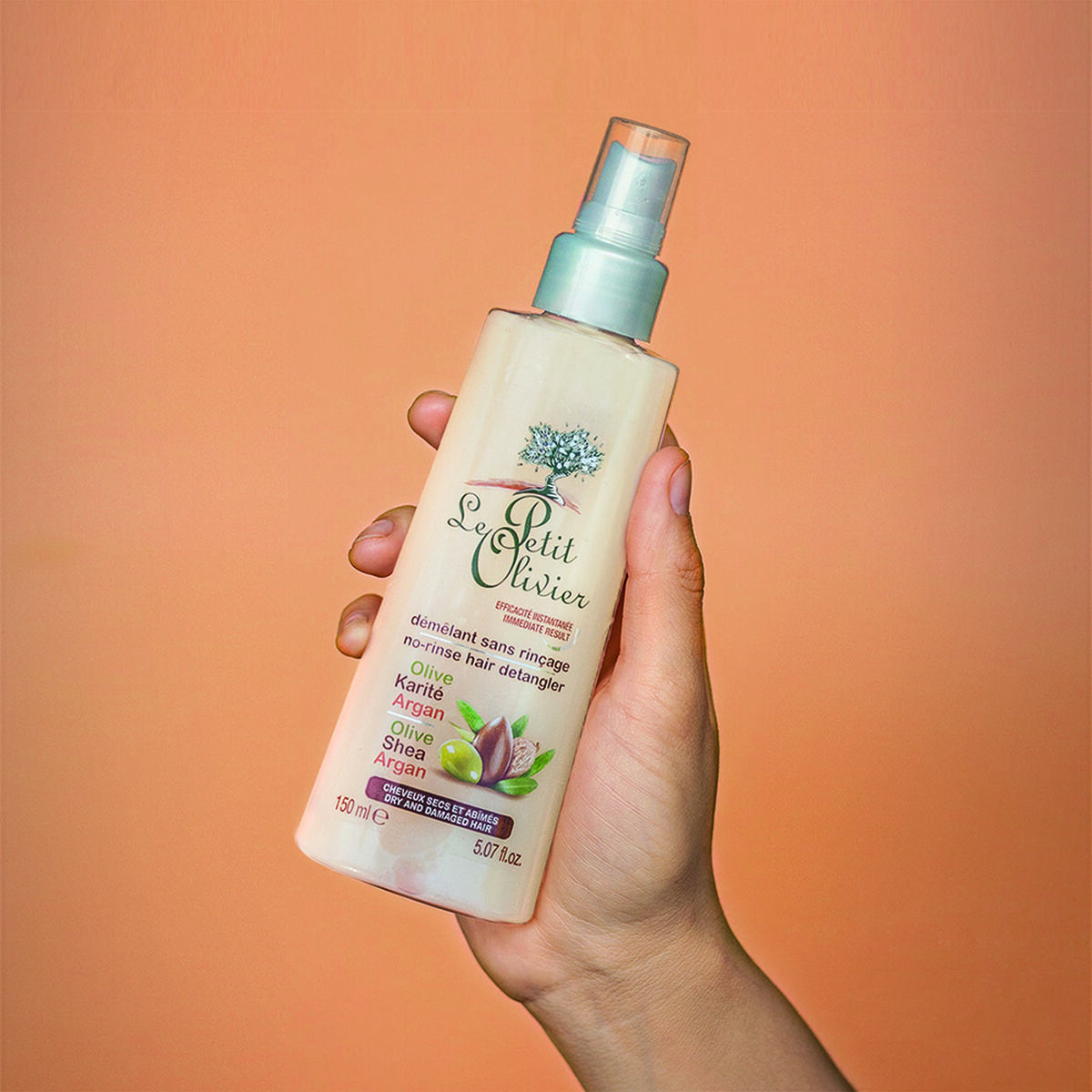 Spray desenredante sin Enjuague Cabello Seco y  Dañado - Argán & Karité - VEGANO - 150 ml