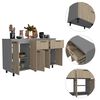 Mueble de Cocina Inferior TuHome Hasselt 2 Puertas 2 Cajones Gris Rovere