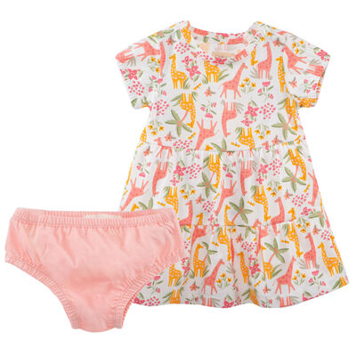 Conjunto Bebé Vestido + Calzón de Algodón Beba Chess Baby