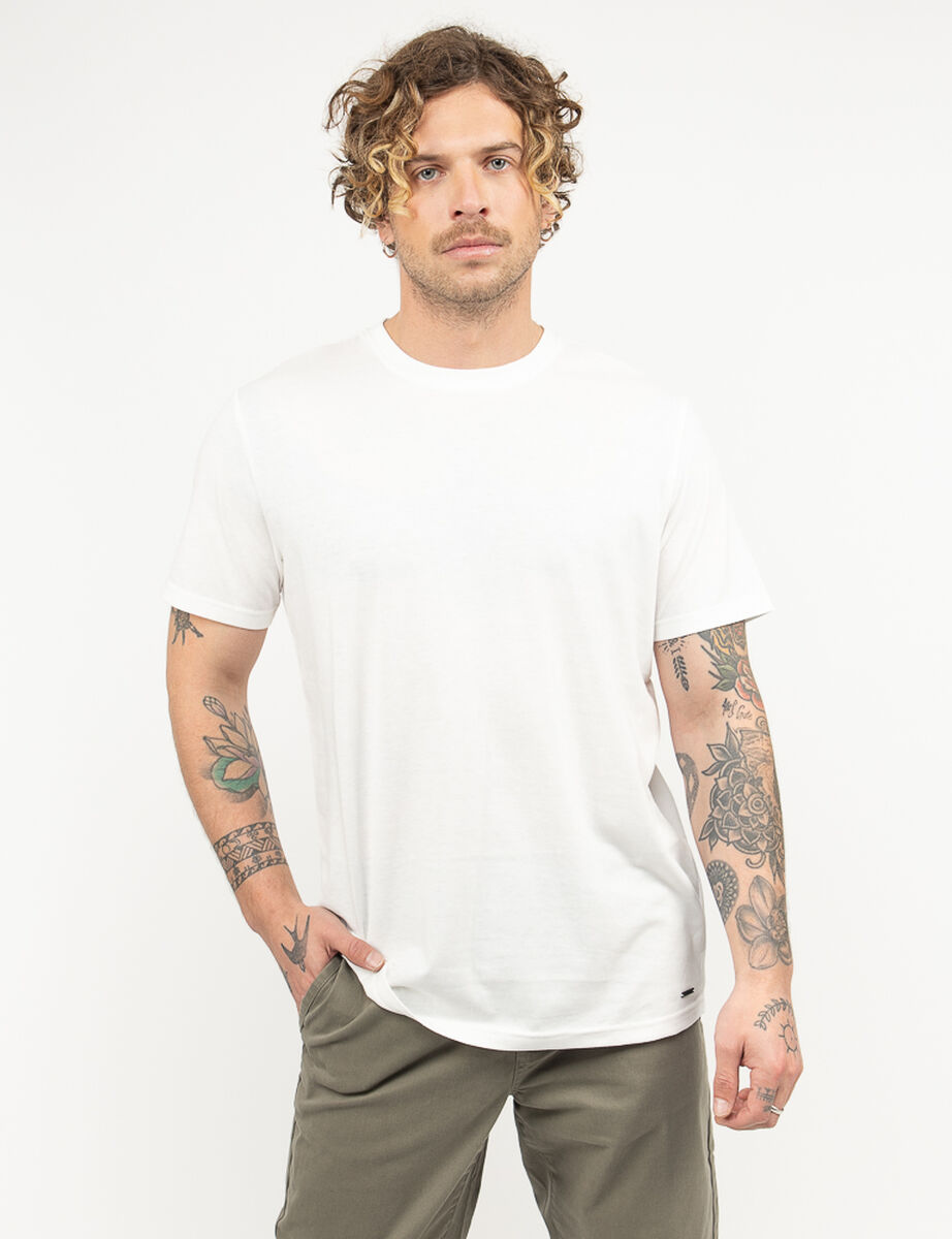 Polera Lisa Manga Corta Hombre Zibel