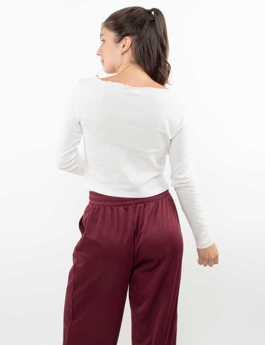 Polera Crop Manga Larga Mujer Icono